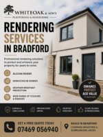 Rendering services in Bradford by Whiteoak & Son’s Plastering & Rendering Rendering services in Bradford by Whiteoak & Son’s Plastering & Rendering